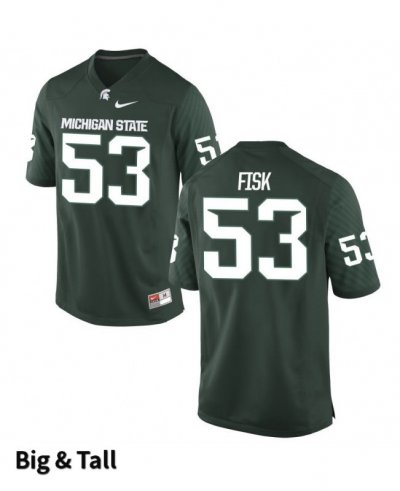 Men's Michigan State Spartans NCAA #53 Peter Fisk Green Authentic Nike Big & Tall Stitched College Football Jersey AH32G34KC